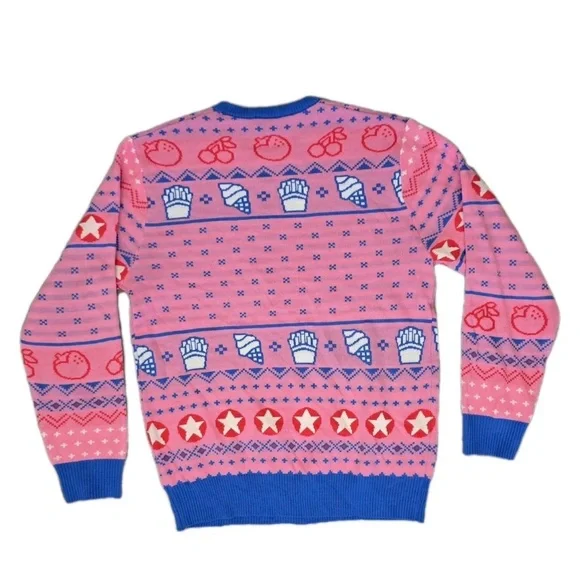 Nintendo Pink and Blue Kirby Crewneck Sweater - Picture 2 of 2